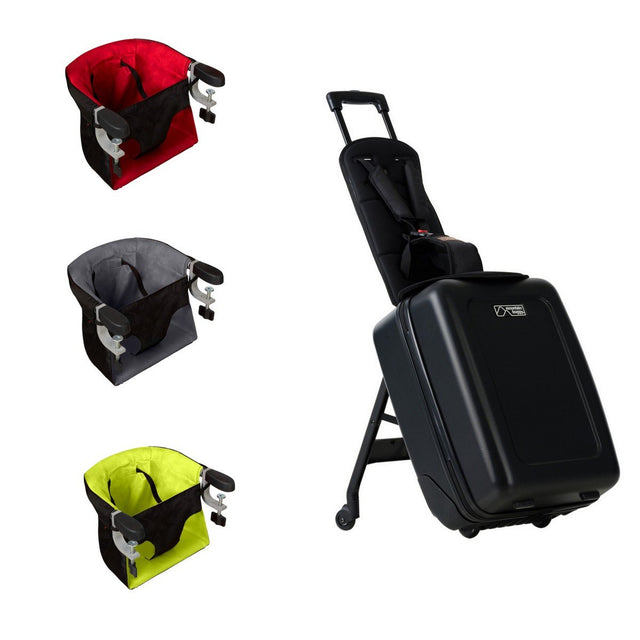 Mountain Buggy bagrider kinds ride on suitacese and pod high chair travel solution_black