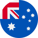 AUS Australia FLAG ICON - round