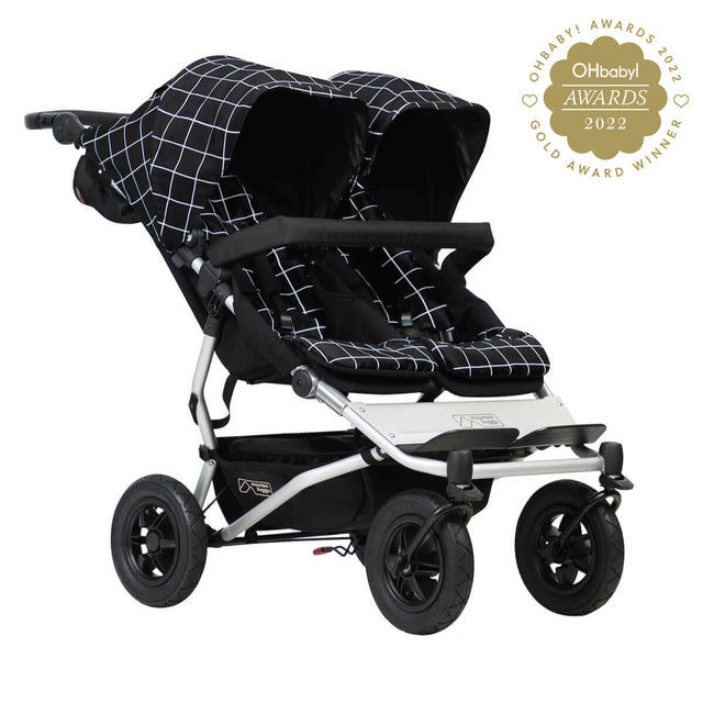 Mountain Buggy duet double pram oh baby GOLD award winner 2022 in colour grid_grid