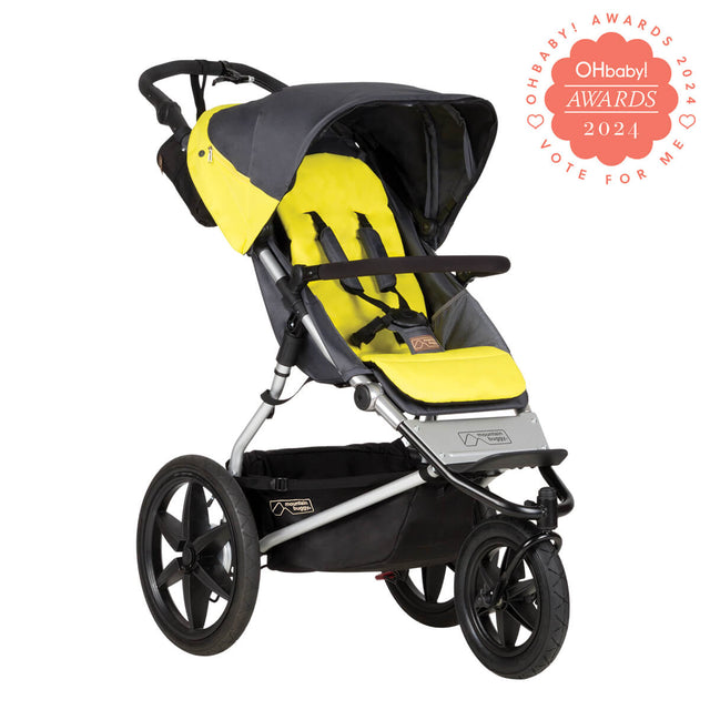 Mountain Buggy terrain jogging pushchair nominated for OHbaby! awards 2024 -  in yellow and black solus colour_solus