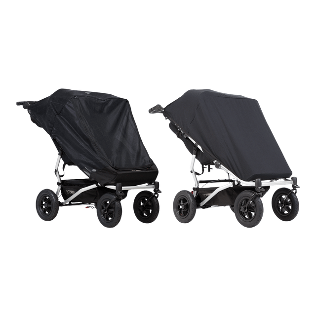 Mountain Buggy duet custom fit double sun mesh cover set with black out cover included_default