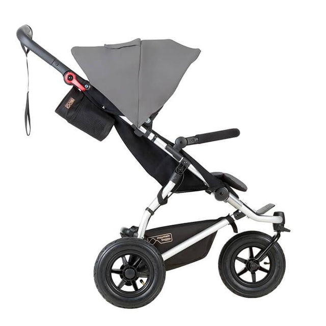 mountain buggy swift compact buggy side view shown in color silver_silver