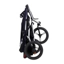 Mountain Buggy urban jungle luxury collection stroller in nautical blue and white stripe colour folds down compactly_nautical