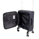 skyrider carry on luggage shown with the bag opened to highlight the large volume and convenient storage pockets