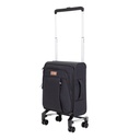 Mountain Buggy skyrider with retractable handle fully extended to show use as a carry on suitcase