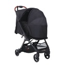 Mountain Buggy nano urban with small wheels with nano urban cocoon in three quarter view_black