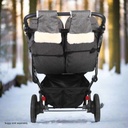 Mountain Buggy lambswool luxury hand muff in herringbone on duet luxury herringbone buggy
