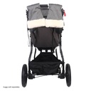 Mountain Buggy lambswool luxury hand muff in herringbone on urban jungle herringbone with winter setting