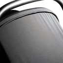 protect infant car seat close up of sun cover_black-silver