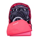phil&teds travel bag loaded with buggy and zipped open top view