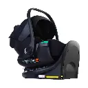 mountain buggy protect infant car seat capsule with handle and sunhood raised on isofix base three quarter view.webp