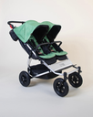 duet™ heritage collection twin double buggy hero view matcha green coloured fabric